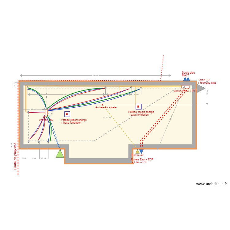 MAISON 3bis  technique. Plan de 0 pièce et 0 m2