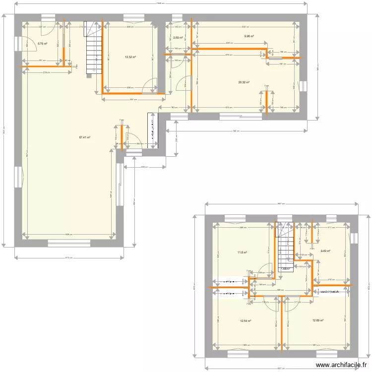 rez de chauss&eacute;e d&eacute;finitif. Plan de 