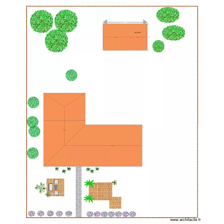 Abri jardin . Plan de 