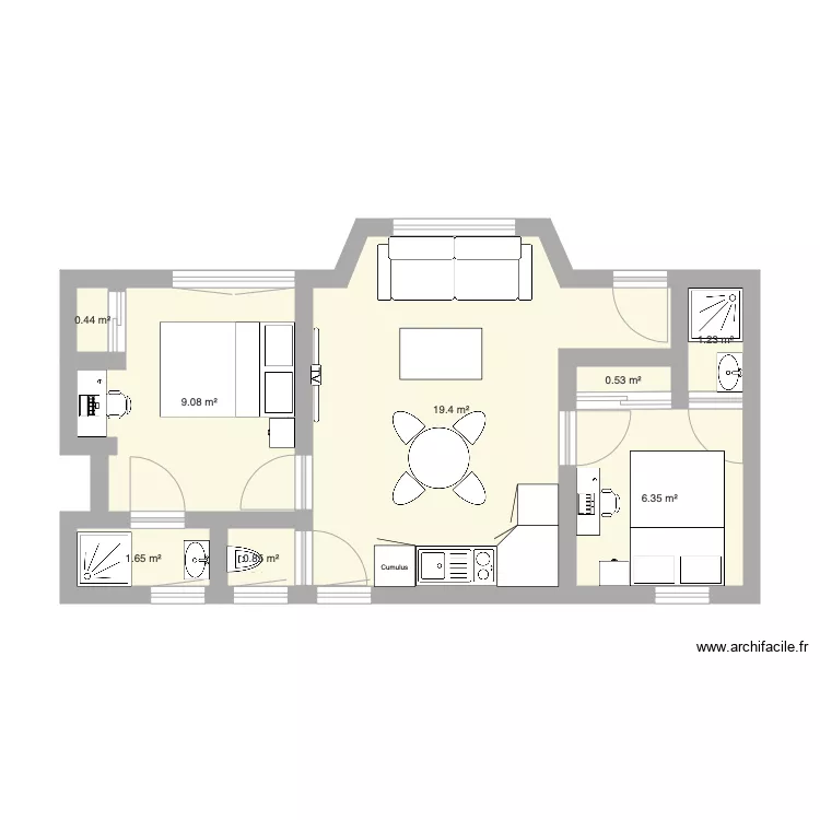 Appartement Avila. Plan de 