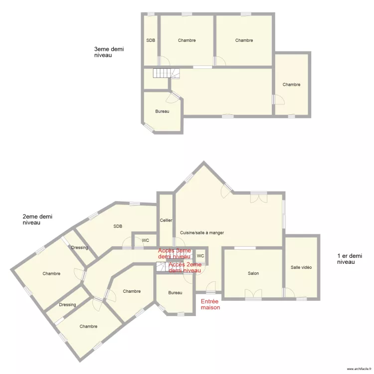 GIANGRECO mesures. Plan de 