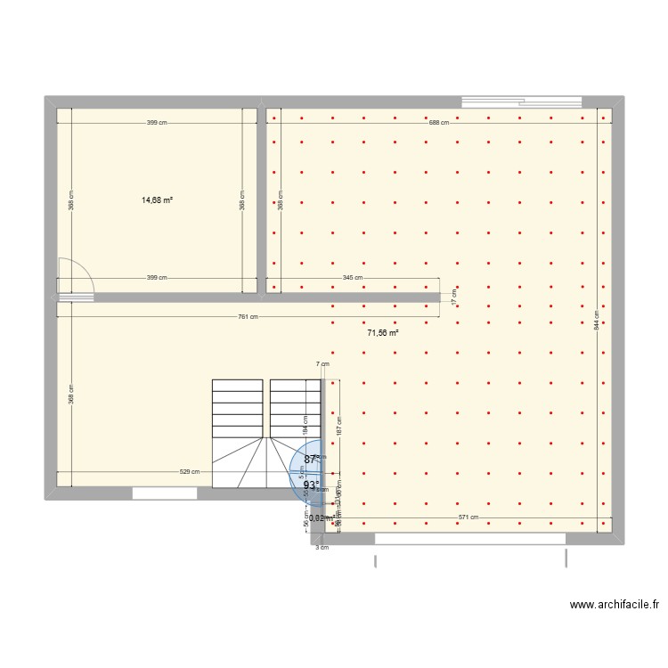 maison maca suspente. Plan de 3 pièces et 86 m2