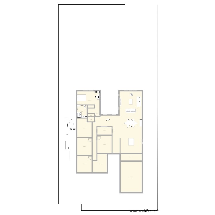 Maison plein pied . Plan de 0 pièce et 0 m2