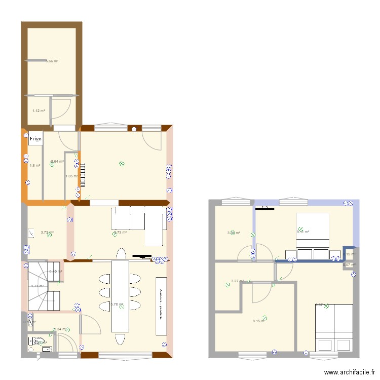 maison. Plan de 0 pièce et 0 m2