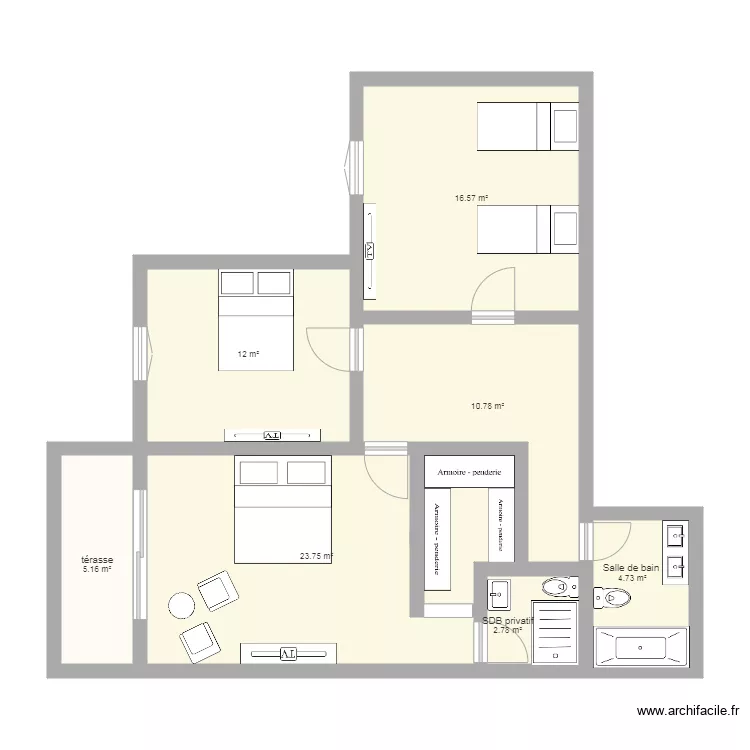 maison étage. Plan de maison étage. Plan de