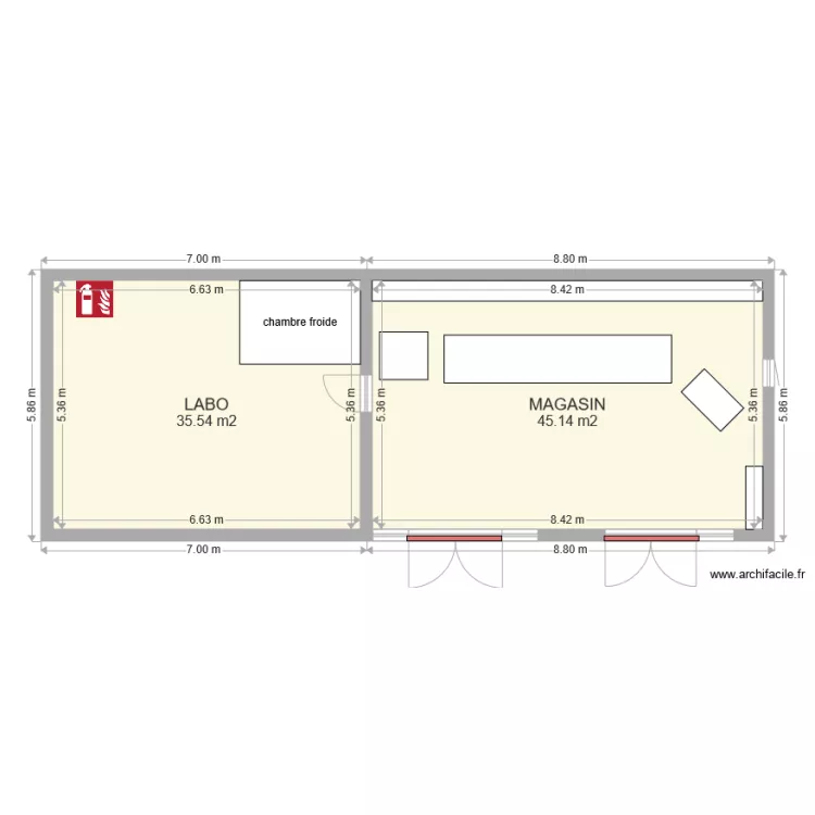 BOUCHERIE CHEZ MICHEL 30220 ST LAURENT D AIGOUZE. Plan de 