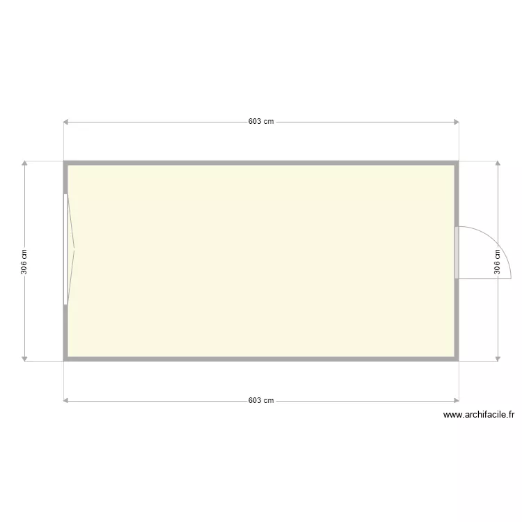 63 porte petit c&ocirc;t&eacute;. Plan de 