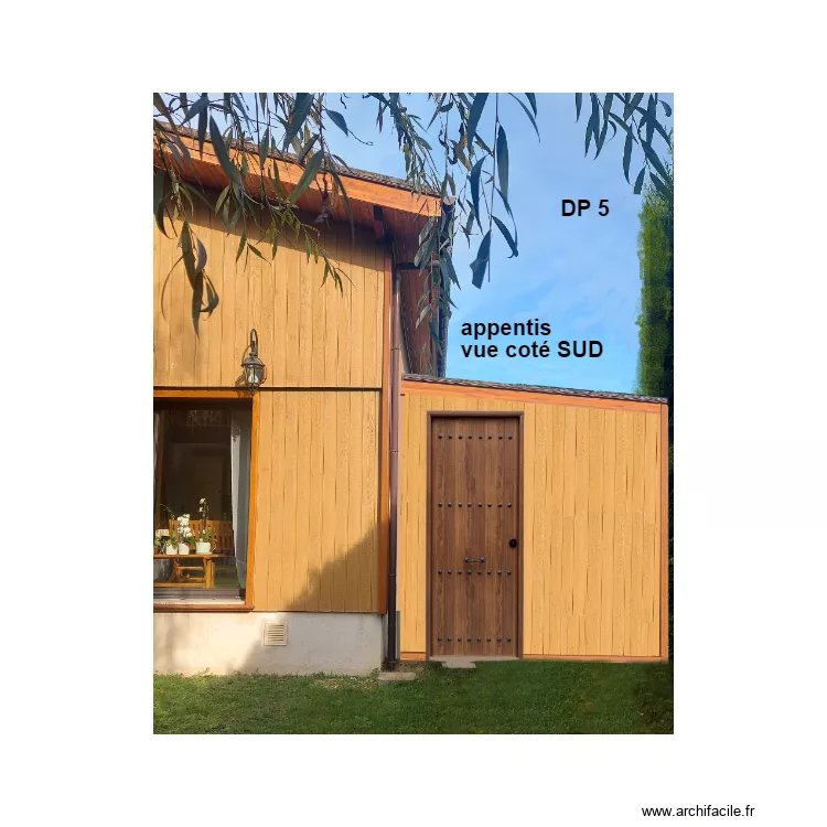 appentis chalet 50 DP5. Plan de 