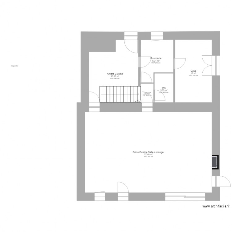 plan rdc. Plan de 0 pièce et 0 m2