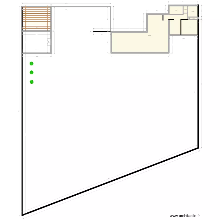 maison St Quentin 4 avec agrandissement et jardin  . Plan de 