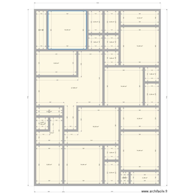 IMMEUBLE2 F3. Plan de 0 pièce et 0 m2