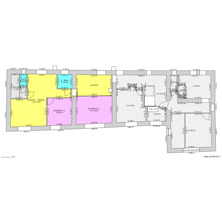 Chamberthaud 1er Etage Etat des lieux. Plan de 0 pièce et 0 m2
