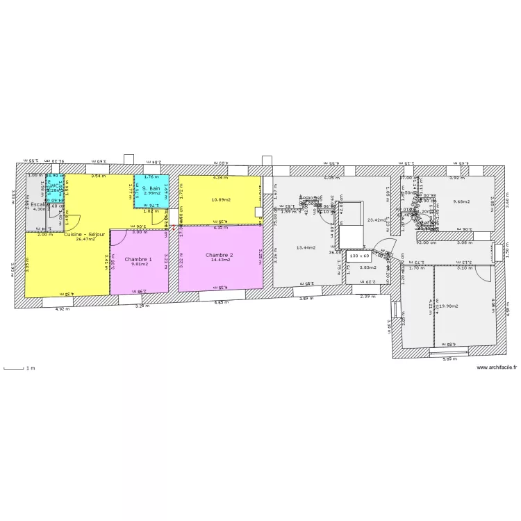 Chamberthaud 1er Etage Etat des lieux. Plan de 