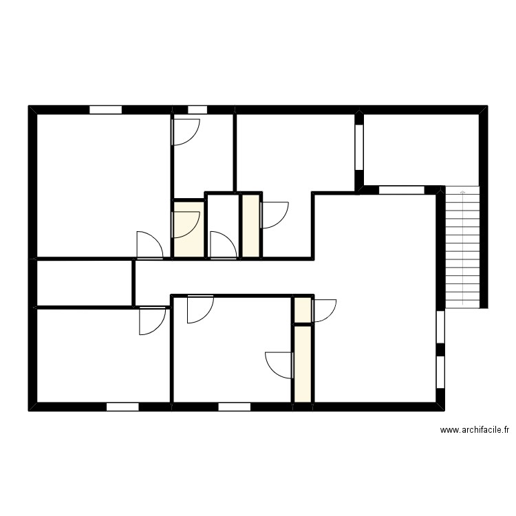 DUFRECHE ETAGE. Plan de 11 pièces et 99 m2