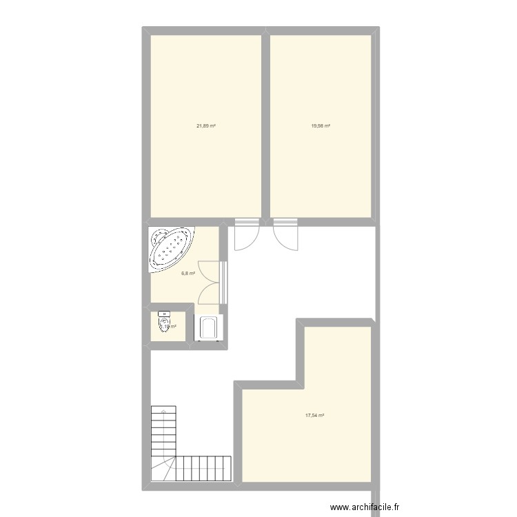 maison 105 m2. Plan de 5 pièces et 67 m2
