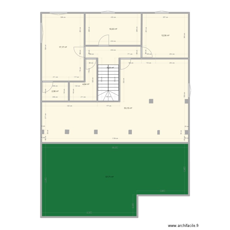 15 descartes R+1 Coliving. Plan de 8 pièces et 168 m2