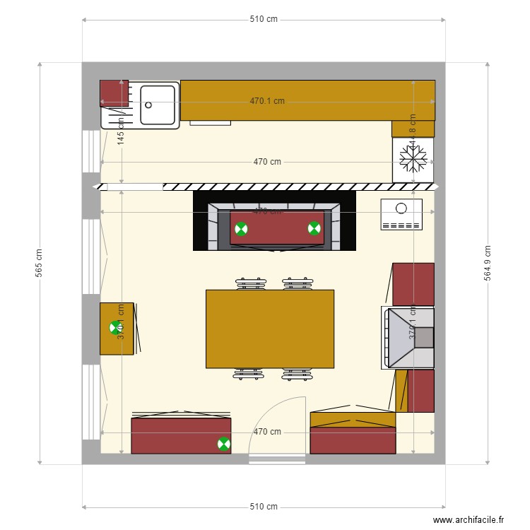 cuisine. Plan de 0 pièce et 0 m2