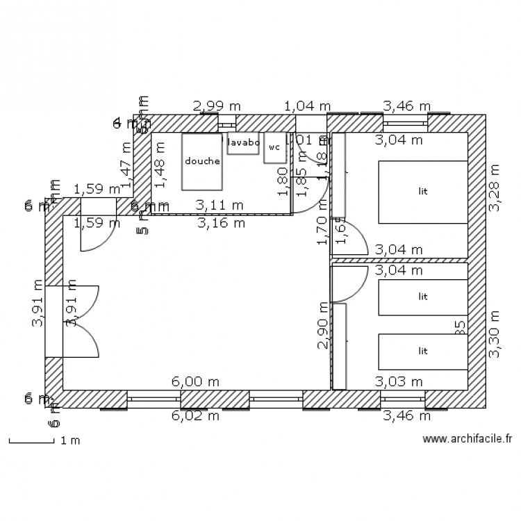 baraque gildas. Plan de 0 pièce et 0 m2