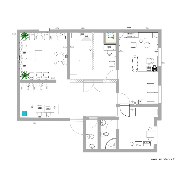 Cabinet medical. Plan de 3 pièces et 31 m2