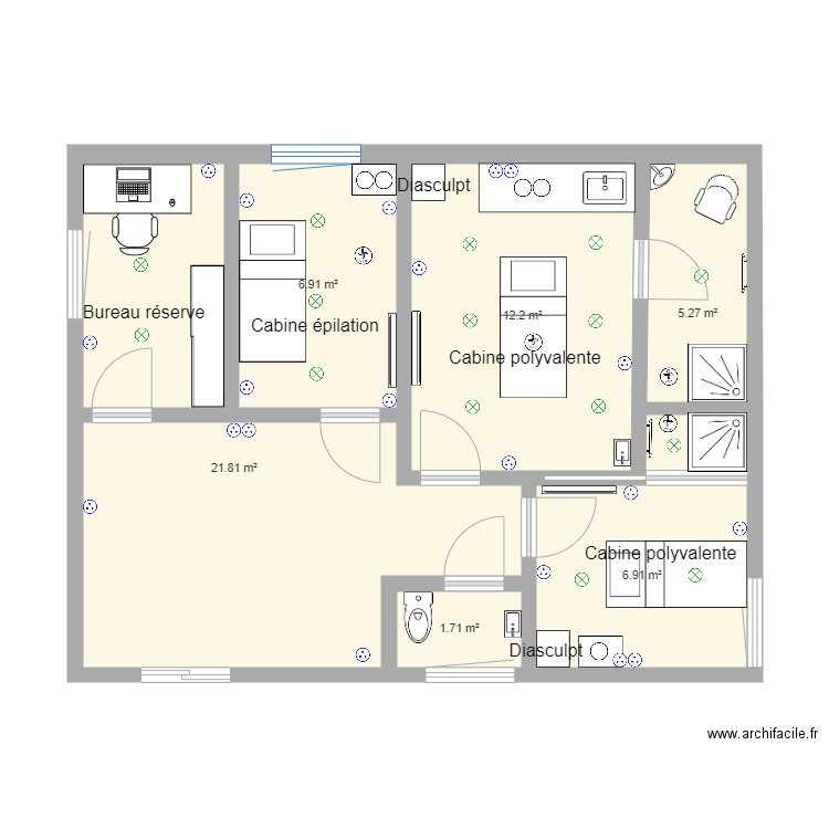 institut séquence 7 réorganisation. Plan de 0 pièce et 0 m2