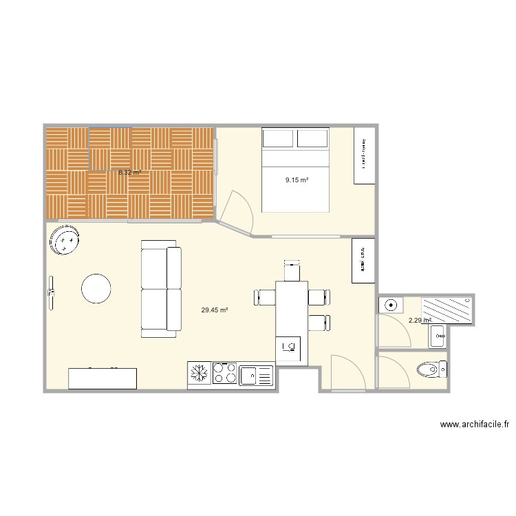 T2 el cid inversé V5. Plan de 0 pièce et 0 m2