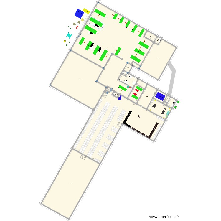 MODIFICATION CENTRALE 20. Plan de 21 pièces et 3679 m2