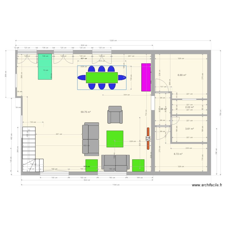 fresnes 09052021. Plan de 6 pièces et 83 m2