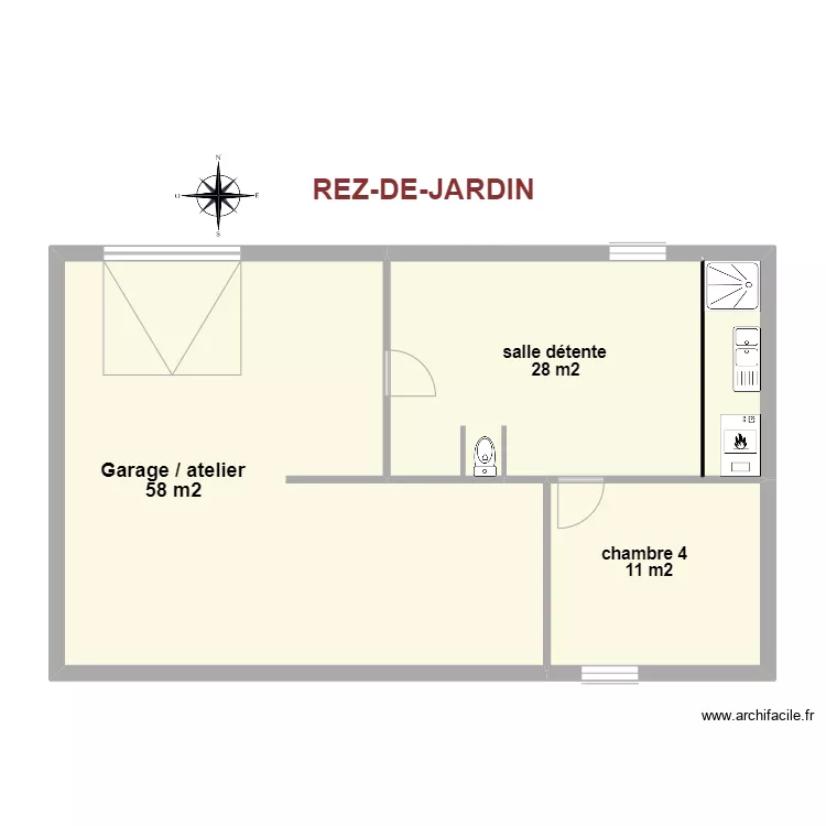 rez-de-jardin Dauchez. Plan de 