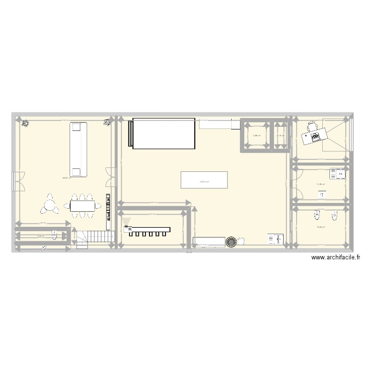 LABO PAYSAN BOULANGER . Plan de 8 pièces et 238 m2