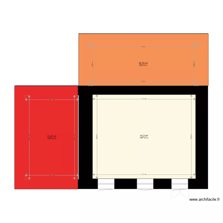 Maison DolleMoL avec &eacute;tages. Plan de 