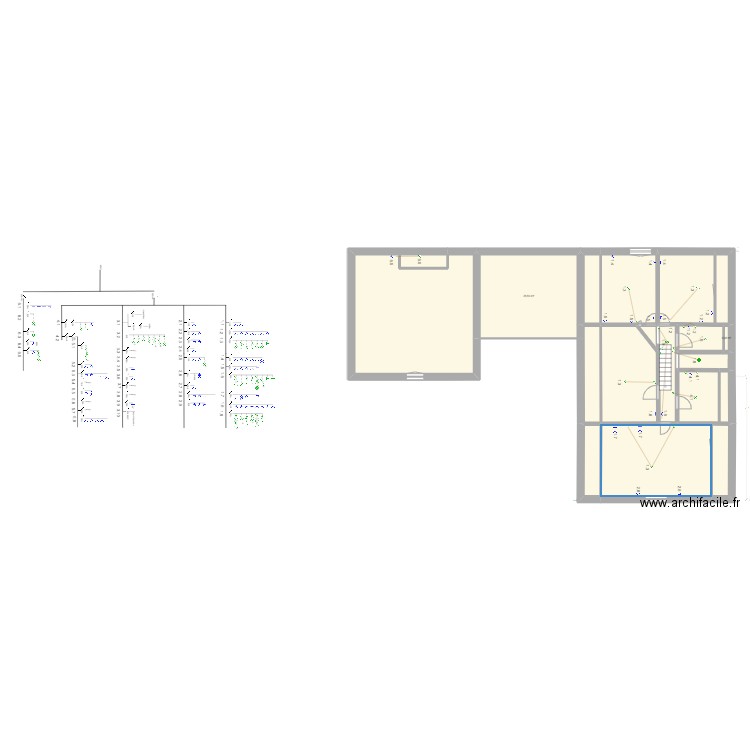 Naninne. Plan de 33 pièces et 543 m2