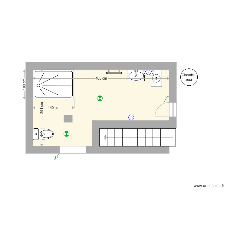Plan Salle de Bain Yannick Carpentier. Plan de 0 pièce et 0 m2
