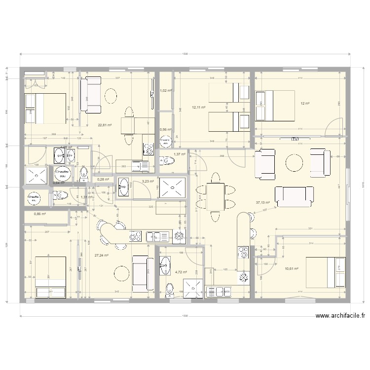 Yvrac Projet SSSOL 12 sans meuble. Plan de 0 pièce et 0 m2