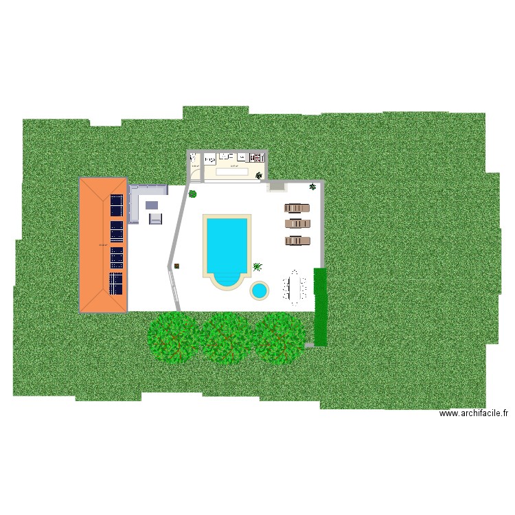 Piscine. Plan de 0 pièce et 0 m2