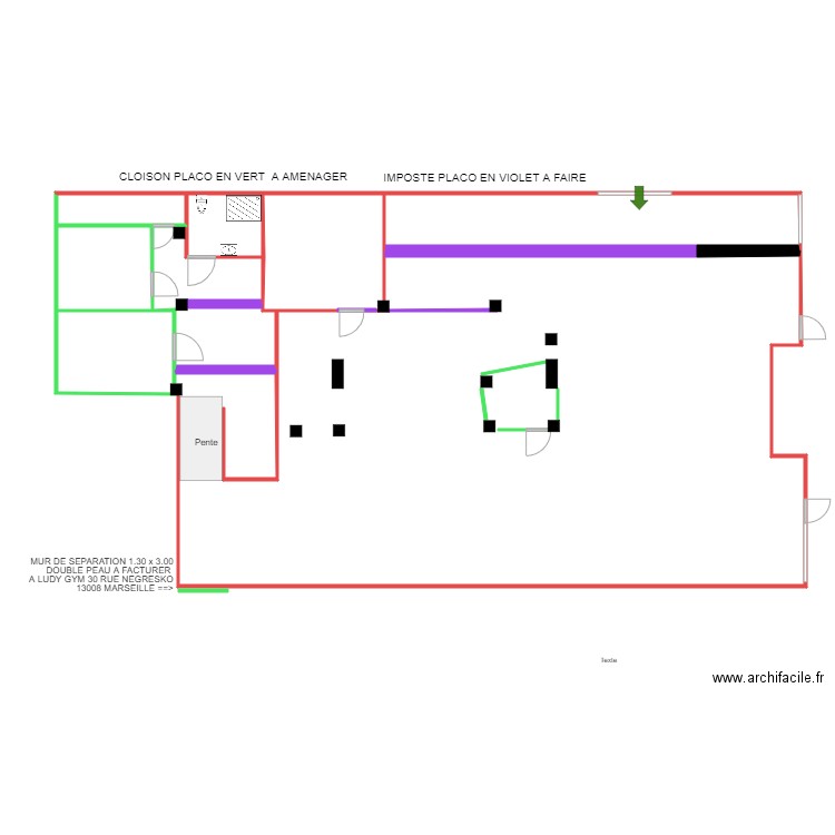 AMENAGEMENT PLACO PLAFOND 9DEC. Plan de 0 pièce et 0 m2