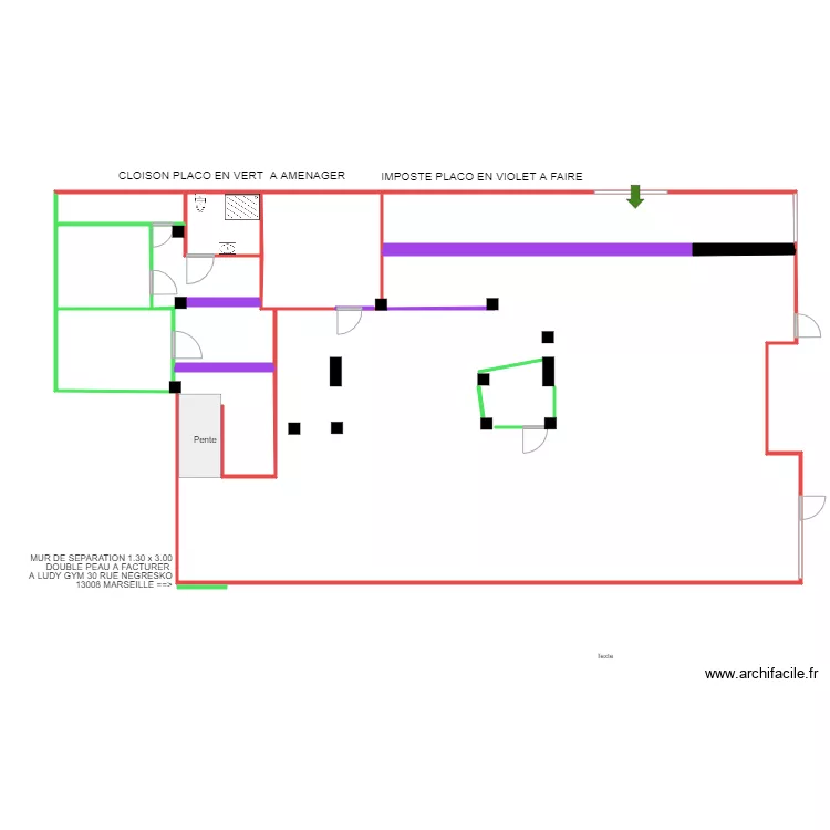 AMENAGEMENT PLACO PLAFOND 9DEC. Plan de 