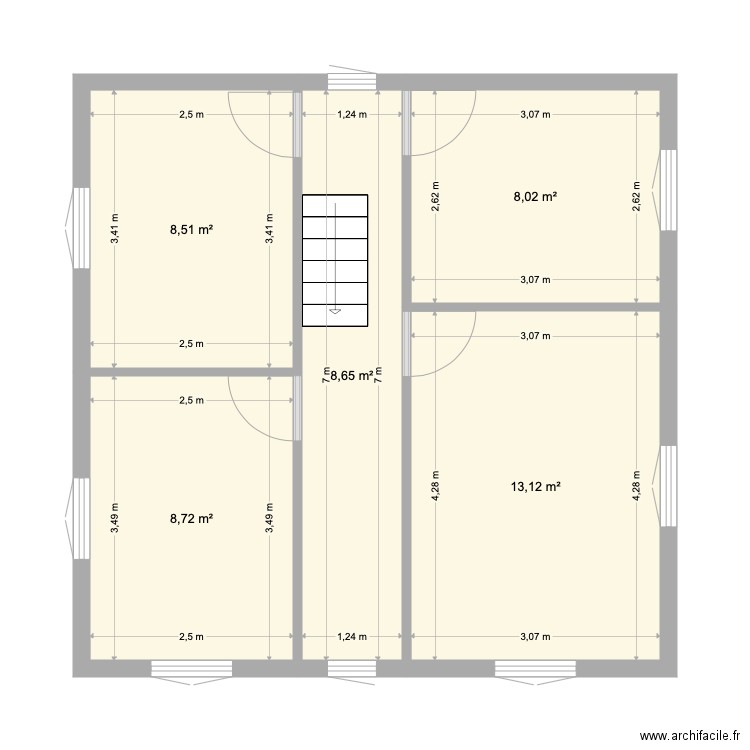 Mison 1 er etage. Plan de 0 pièce et 0 m2