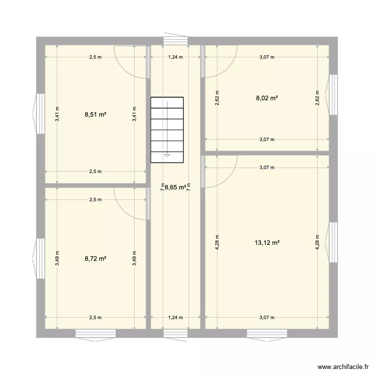 Mison 1 er etage. Plan de 