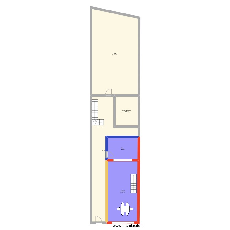 RDC Placo. Plan de 0 pièce et 0 m2