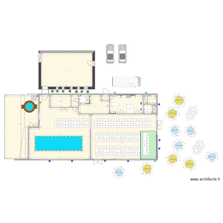 QUATRE PLUMES PLAN DE TABLE Sabrina1. Plan de 0 pièce et 0 m2