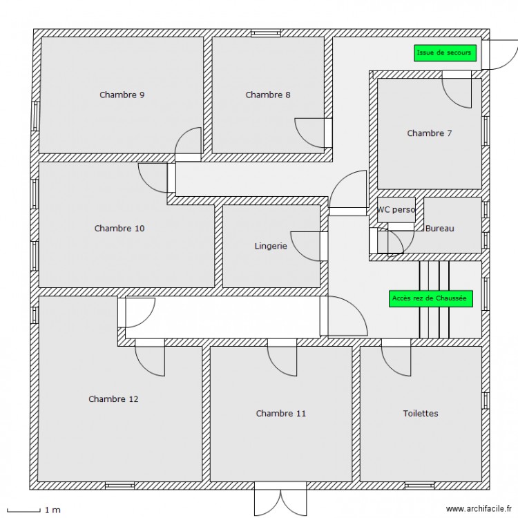 Auberge - 1er etage . Plan de 0 pièce et 0 m2