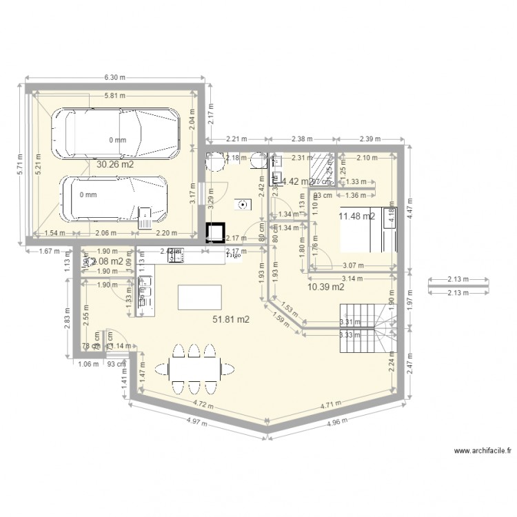 goux les usier. Plan de 0 pièce et 0 m2