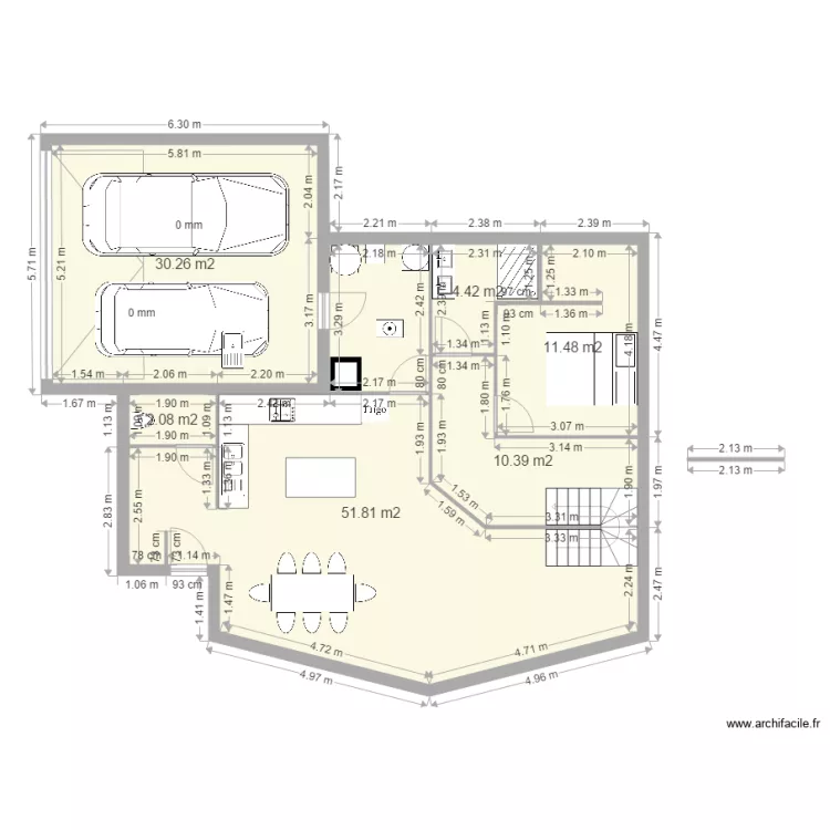 goux les usier. Plan de 