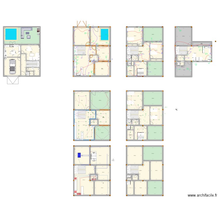 plan 135 m2. Plan de 62 pièces et 893 m2