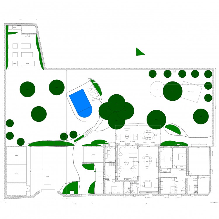 jardin. Plan de 0 pièce et 0 m2