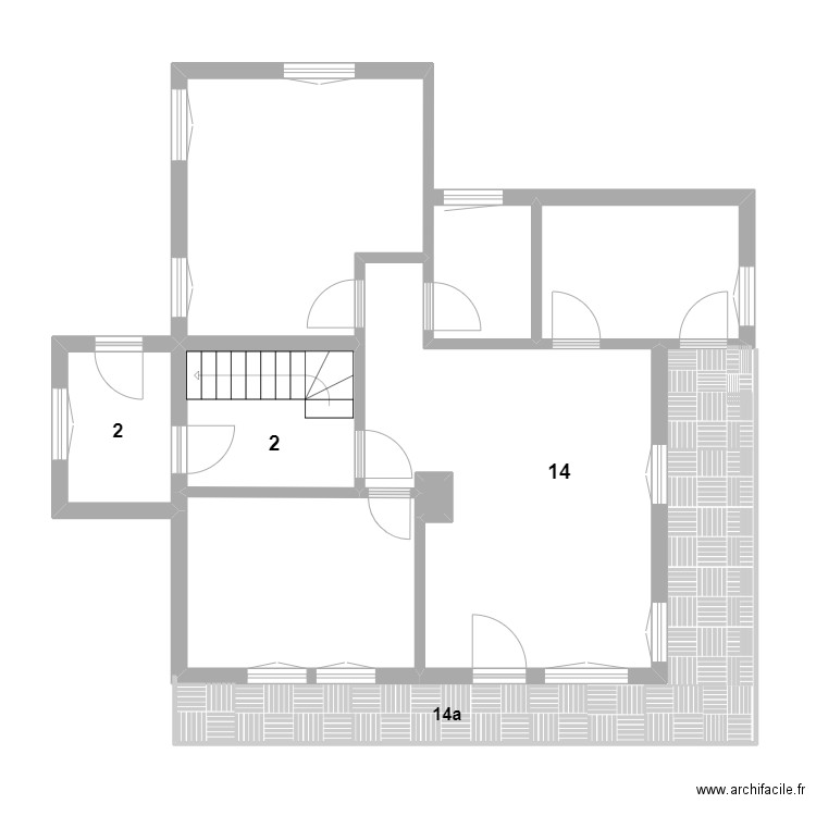 etage MAZEMBRAZ 16.08. Plan de 7 pièces et 69 m2
