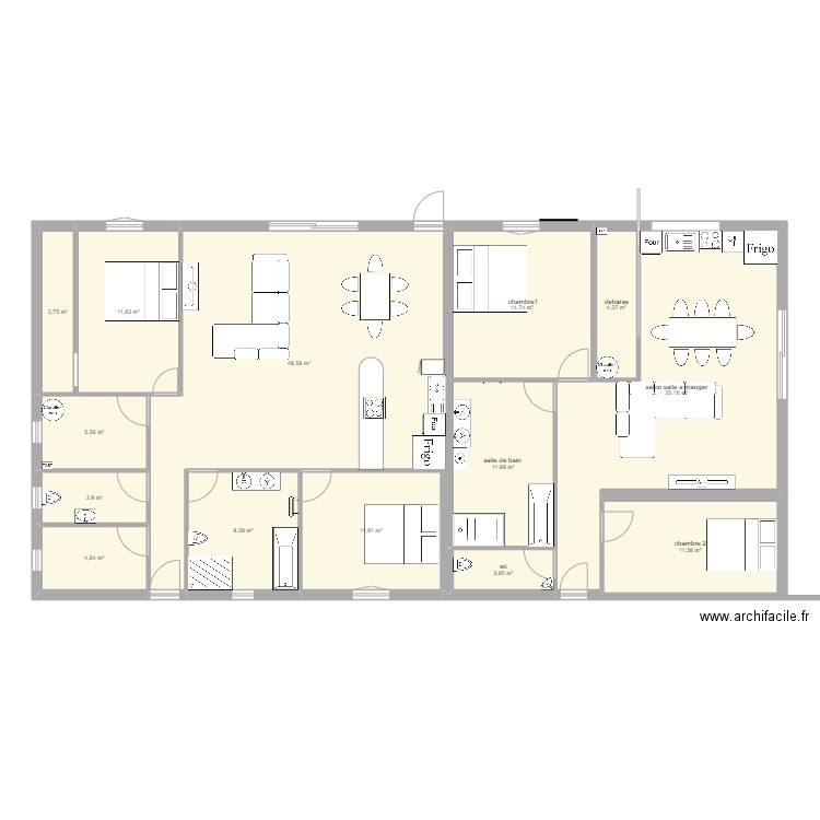 maison 1. Plan de 0 pièce et 0 m2