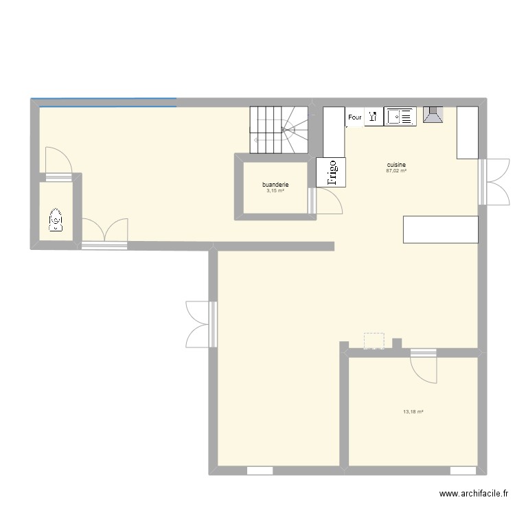 Rabastens 2. Plan de 3 pièces et 103 m2