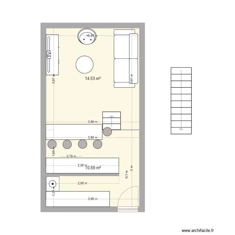 atelier appt n&deg;2 - version 5. Plan de 