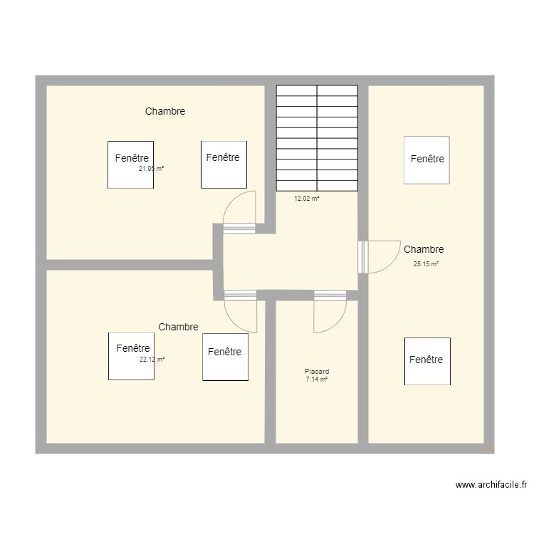 2e Etage existant. Plan de 0 pièce et 0 m2